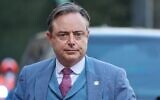 Belgium's Prime Minister Bart De Wever arrives for an EU summit at the Egmont Palace in Brussels, February 3, 2025. (Geert Vanden Wijngaert/AP)