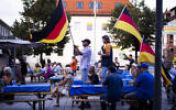 Supporters of the far-right AfD party at an election campaign rally in Suhl, Germany, August 13, 2024. (Markus Schreiber/AP).