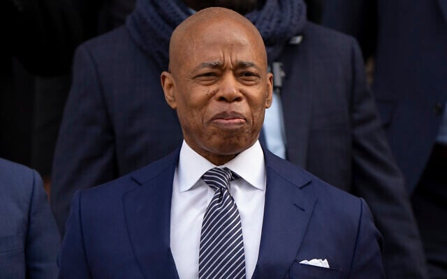 New York City Mayor Eric Adams departs court, Wednesday, February 19, 2025, in New York. (AP Photo/Julia Demaree Nikhinson)