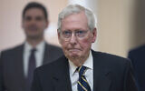 US Senate Minority Leader Mitch McConnell, R-Ky., walks to the chamber as Congress returns for the lame-duck session at the Capitol in Washington, November 12, 2024. (AP Photo/J. Scott Applewhite, File)