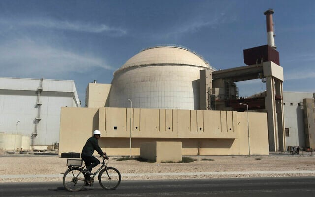 A worker rides a bicycle in front of the reactor building of the Bushehr nuclear power plant, just outside the southern city of Bushehr, Iran, Oct. 26, 2010. (Majid Asgaripour/Mehr News Agency via AP) A worker rides a bicycle in front of the reactor building of the Bushehr nuclear power plant, just outside the southern city of Bushehr, Iran, Oct. 26, 2010. (Majid Asgaripour/Mehr News Agency via AP)