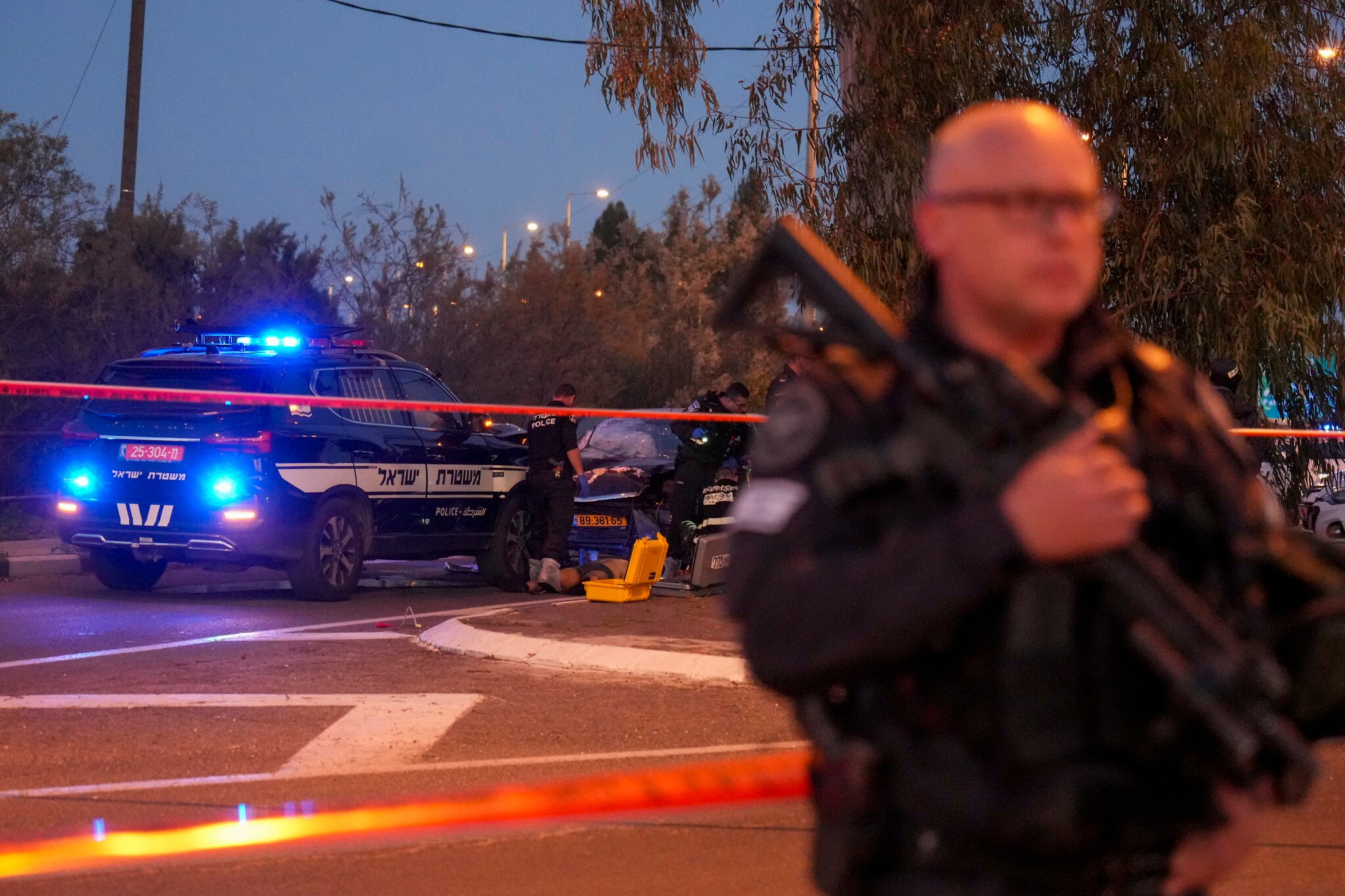 Teen in critical condition after terror suspect plows car into bus stop, injuring 13