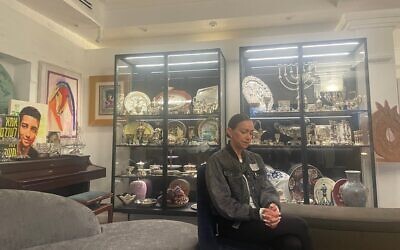 Yael Alexander, mother of hostage Edan Alexander, speaks to The Times of Israel on February 23, 2025 (Jessica Steinberg/Times of Israel)