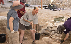 Dr. Jodi Magness from the University of North Carolina at Chapel Hill as she excavates at Huqoq in the Galilee. Magness and her team began excavating the site in 2011 and concluded their fieldwork in 2023. (Jim Haberman)