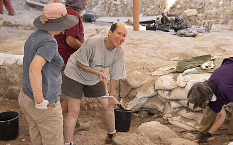 Dr. Jodi Magness from the University of North Carolina at Chapel Hill as she excavates at Huqoq in the Galilee. Magness and her team began excavating the site in 2011 and concluded their fieldwork in 2023. (Jim Haberman)