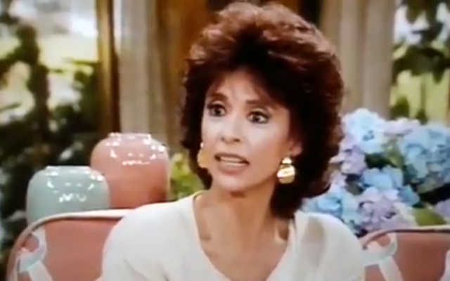 'It's a big place, nobody uses it,' says character Renee Corliss, played by Rita Moreno, of her suggestion to move the Palestinians to Greenland, in the second-season finale of NBC's 'The Golden Girls,' aired May 16, 1987. (Screen capture: NBC, used in accordance with Clause 27a of the Copyright Law) 'It's a big place, nobody uses it,' says character Renee Corliss, played by Rita Moreno, of her suggestion to move the Palestinians to Greenland, in the second-season finale of NBC's 'The Golden Girls,' aired May 16, 1987. (Screen capture: NBC, used in accordance with Clause 27a of the Copyright Law)