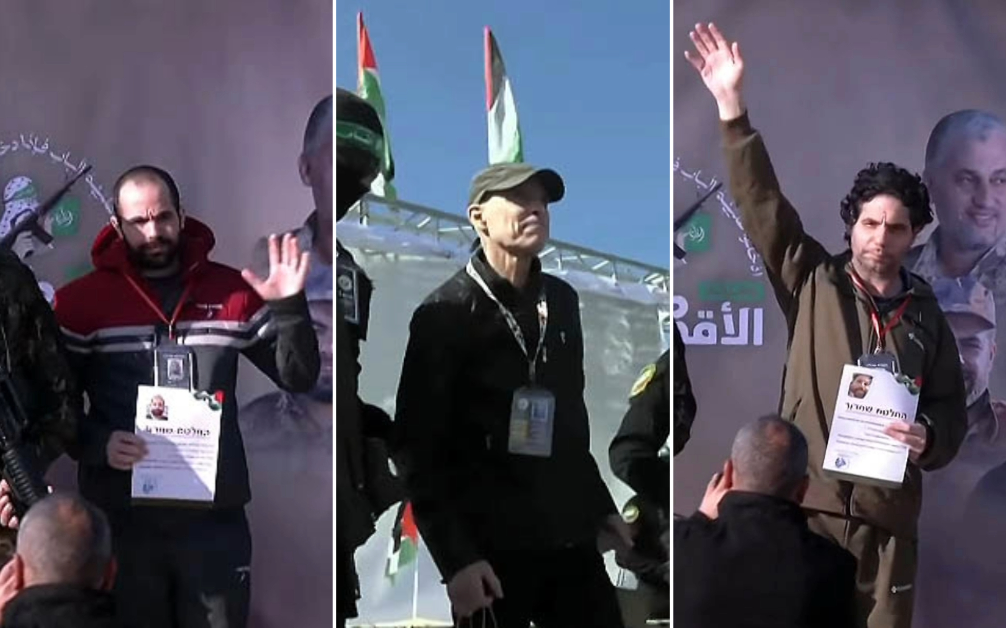 Hostages Yarden Bibas, Keith Siegel, Ofer Calderon freed after 484 days in Hamas captivity