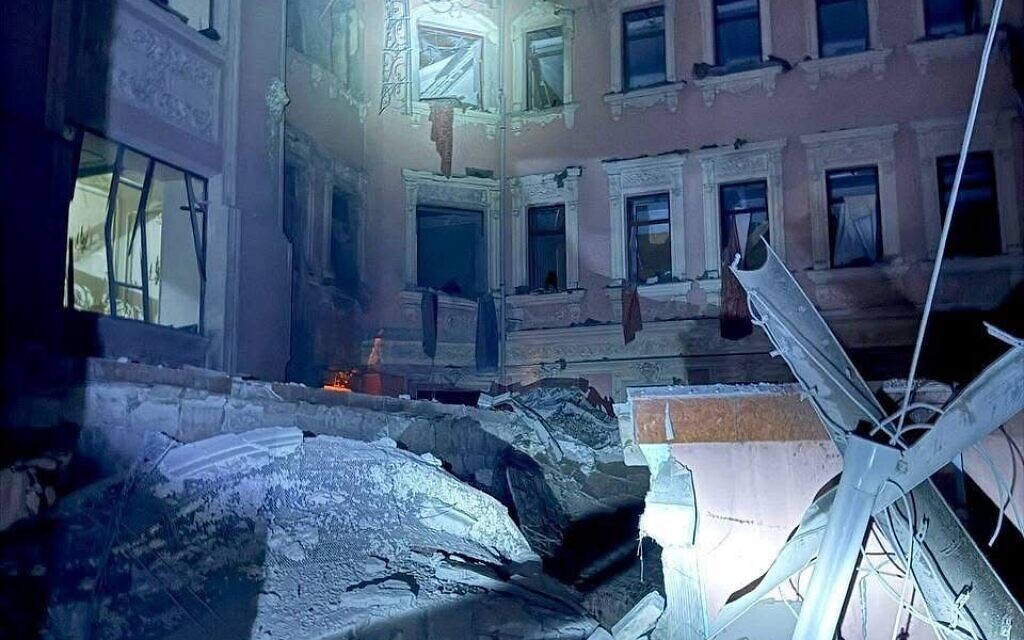 Odessa’s Jewish University struck by missile attack