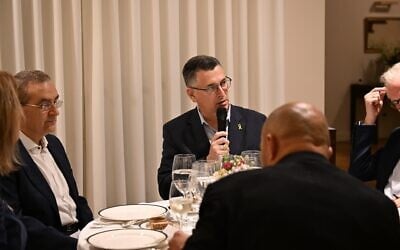 Foreign Minister Gideon Sa'ar meets with ambassadors from European Union countries, February 11, 2025. (Yuval Yosef/GPO)