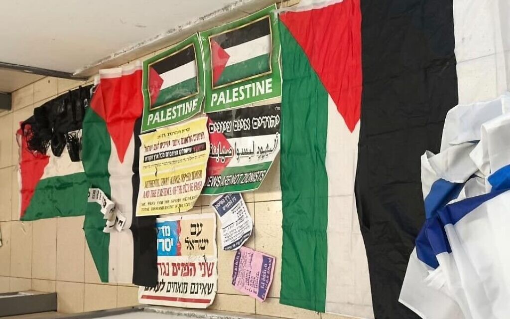 Jerusalem police confiscate Palestinian flags, anti-Zionist posters in Haredi area