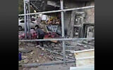 Damage caused by a car bombing that killed one and injured two others in Taybeh on February 18, 2025. (Screenshot/X)