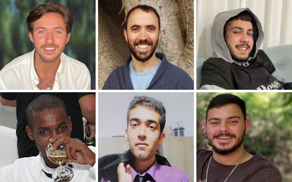 Top row, from left: Omer Shem Tov, Tal Shoham, Eliya Cohen. Bottom row, from left: Avera Mengistu, Hisham al-Sayed, Omer Wenkert (Courtesy)