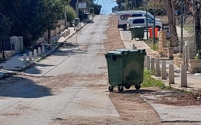 A view of the once bustling main street of Metula on February 17, 2025. (Lindy Barnett/courtesy)