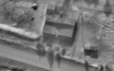 A Hamas weapon depot near Damascus, Syria, targeted by the IDF on February 8, 2025. (Israel Defense Forces)