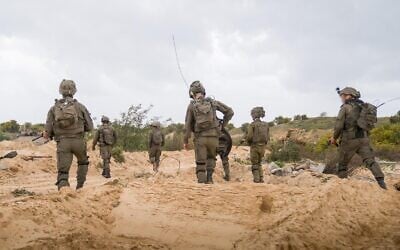 IDF troops of the 252nd Division operate in northern Gaza, in a handout photo issued by the military on March 20, 2025. (Israel Defense Forces)