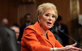 President Donald Trump’s pick for secretary of education, Linda McMahon, testifies during her Senate Health, Education, Labor and Pensions Committee confirmation hearing in Washington, DC on February 13, 2025. (Win McNamee/Getty Images)