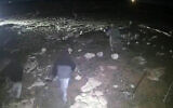Israeli settlers captured on security camera footage throwing stones at houses in the Palestinian village of Susya, in the southern West Bank on March 2, 2025. (Screenshot/X)