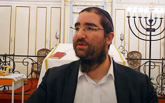 Rabbi Arié Engelberg, chief rabbi of Orleans, France, giving an online sermon (Screenshot/Arié Engelberg, YouTube) Rabbi Arié Engelberg, chief rabbi of Orleans, France, giving an online sermon (Screenshot/Arié Engelberg, YouTube)