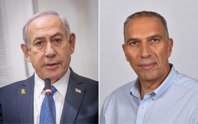 Prime Minister Benjamin Netanyahu (left) and former Navy chief Vice-Admiral (res.) Eli Sharvit, in a composite image (Flash90) Prime Minister Benjamin Netanyahu (left) and former Navy chief Vice-Admiral (res.) Eli Sharvit, in a composite image (Flash90)