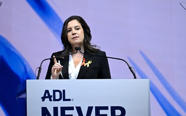 US Representative Elise Stefanik speaks at ADL "Never Is Now" summit at the Javits Center on March 3, 2025 in New York City. (Bryan Bedder/Getty Images for Anti-Defamation League/AFP) US Representative Elise Stefanik speaks at ADL "Never Is Now" summit at the Javits Center on March 3, 2025 in New York City. (Bryan Bedder/Getty Images for Anti-Defamation League/AFP)