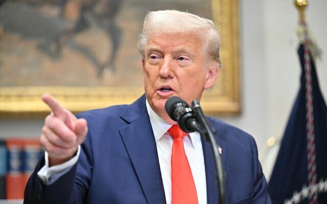 US President Donald Trump speaks in the Roosevelt Room of the White House in Washington, DC, on March 3, 2025. (ROBERTO SCHMIDT / AFP) US President Donald Trump speaks in the Roosevelt Room of the White House in Washington, DC, on March 3, 2025. (ROBERTO SCHMIDT / AFP)