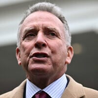 US Middle East envoy Steve Witkoff speaks to reporters outside the West Wing of the White House in Washington, DC on March 6, 2025 (Mandel NGAN / AFP)