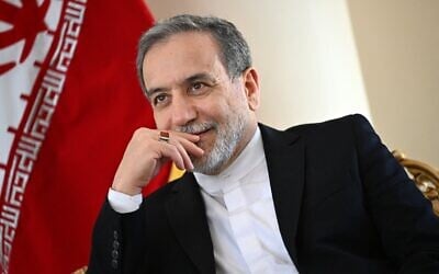Iranian Foreign Minister Abbas Araghchi speaks to AFP during an interview at the Iranian consulate in Jeddah, Saudi Arabia, on March 7, 2025. (Amer Hilabi/AFP)
