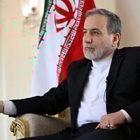 Iran's Foreign Minister Abbas Araghchi  speaks to AFP during an interview at the Iranian consulate in Jeddah, Saudi Arabia on March 7, 2025. (Amer HILABI / AFP)