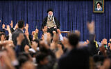 Iran's Supreme leader Ayatollah Ali Khamenei on March 12, 2025, during a meeting with Iranian students in Tehran. (IRANIAN SUPREME LEADER'S WEBSITE / AFP)