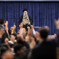 Iran's Supreme leader Ayatollah Ali Khamenei on March 12, 2025, during a meeting with Iranian students in Tehran. (IRANIAN SUPREME LEADER'S WEBSITE / AFP)