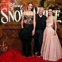 (L-R) Gal Gadot, Marc E. Platt and Rachel Zegler attend the World Premiere of Disney's Snow White at El Capitan Theatre in Hollywood, California on March 15, 2025. (Rodin Eckenroth/Getty Images for Disney/AFP)