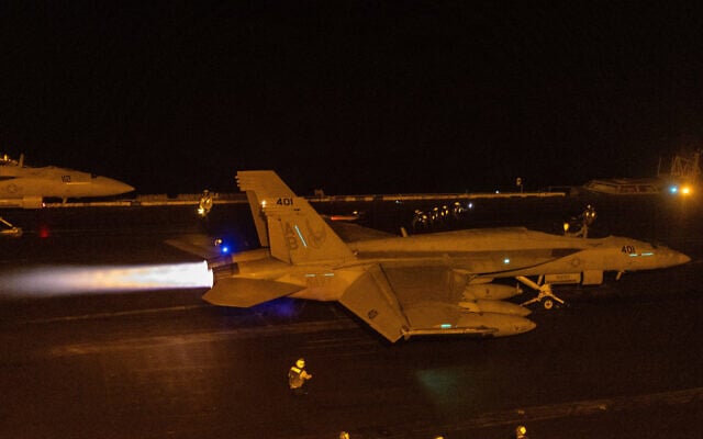 This handout image released by US Central Command (CENTCOM) via X (formerly Twitter) on March 15, 2025 shows CENTCOM forces launching an operation against Houthi targets across Yemen. (Photo by US Central Command (CENTCOM) / AFP)