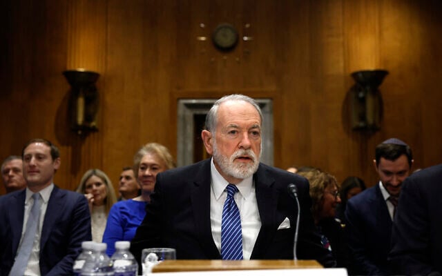 Former Arkansas Gov. Mike Huckabee, US President Donald Trump's nominee to be ambassador to Israel, arrives to testify during his Senate Foreign Relations Committee confirmation hearing at the Dirksen Senate Office Building on March 25, 2025 in Washington, DC. (Kevin Dietsch/Getty Images/AFP) Former Arkansas Gov. Mike Huckabee, US President Donald Trump's nominee to be ambassador to Israel, arrives to testify during his Senate Foreign Relations Committee confirmation hearing at the Dirksen Senate Office Building on March 25, 2025 in Washington, DC. (Kevin Dietsch/Getty Images/AFP)