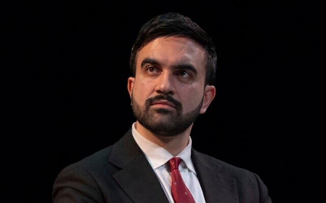 Assemblyman Zohran Mamdani participates in a District Council 37 New York City mayoral forum, Wednesday, Feb. 26, 2025, in New York. (AP Photo/Julia Demaree Nikhinson)