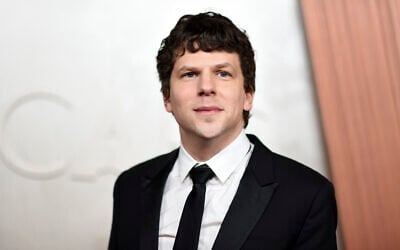 Jesse Eisenberg arrives at the Oscars on Sunday, March 2, 2025, at the Dolby Theatre in Los Angeles. (Richard Shotwell/Invision/AP)