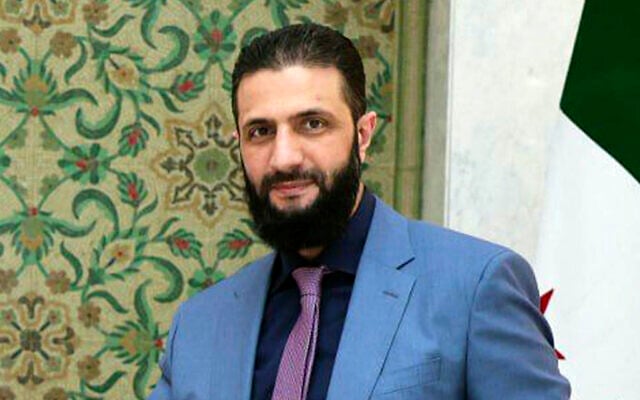 Syria's interim President Ahmad al-Sharaa in Damascus, on March 10, 2025. (SANA via AP)