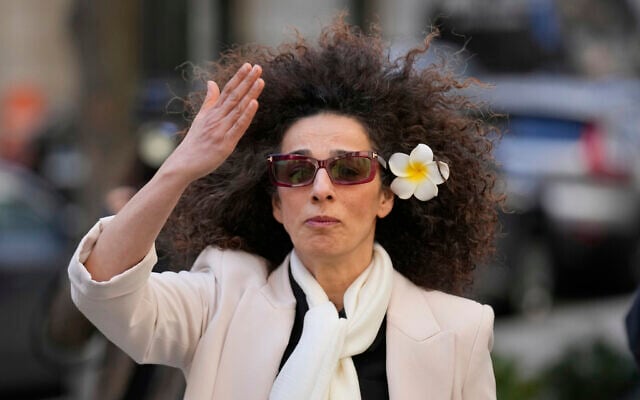 Masih Alinejad blows a kiss to supporters outside the federal courthouse after testifying at the trial of her would-be assassins in New York, Tuesday, March 18, 2025. (AP Photo/Seth Wenig) Masih Alinejad blows a kiss to supporters outside the federal courthouse after testifying at the trial of her would-be assassins in New York, Tuesday, March 18, 2025. (AP Photo/Seth Wenig)