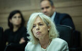 Attorney General Gali Baharav-Miara attends a Constitution, Law and Justice Committee leads a committee meeting in the Knesset, Jerusalem, November 18, 2024. (Yonatan Sindel/Flash90)