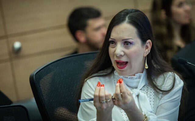Likud MK Tally Gotliv speaks during a committee meeting at the Knesset in Jerusalem, March 11, 2025. (Yonatan Sindel/Flash90) Likud MK Tally Gotliv speaks during a committee meeting at the Knesset in Jerusalem, March 11, 2025. (Yonatan Sindel/Flash90)
