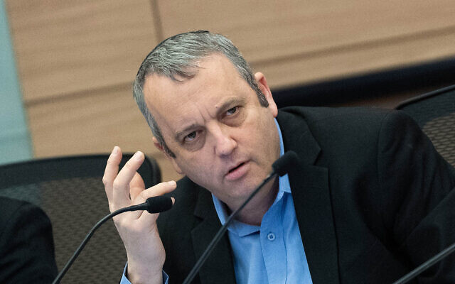 MK Gilad Kariv speaks during a Constitution, Law and Justice Committee meeting at the Knesset, on March 17, 2025. (Yonatan Sindel/Flash90)