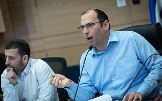 Committee chairman MK Simcha Rothman leads a vote during a Constitution, Law and Justice Committee meeting at the Knesset, on March 26, 2025 (Yonatan Sindel/Flash900) Committee chairman MK Simcha Rothman leads a vote during a Constitution, Law and Justice Committee meeting at the Knesset, on March 26, 2025 (Yonatan Sindel/Flash900)