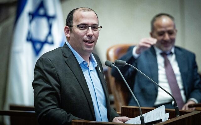 Religious Zionism MK Simcha Rothman, head of the Knesset's Constitution, Law and Justice Committee, introduces the law to remake Israel's Judicial Selection Committee, in the Knesset on March 26, 2025. (Yonatan Sindel/Flash90) Religious Zionism MK Simcha Rothman, head of the Knesset's Constitution, Law and Justice Committee, introduces the law to remake Israel's Judicial Selection Committee, in the Knesset on March 26, 2025. (Yonatan Sindel/Flash90)