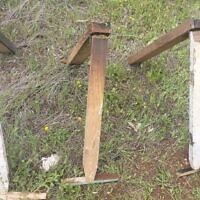 Makeshift rocket launchers located by the Lebanese army in southern Lebanon, March 22, 2025. (Lebanese army on X)