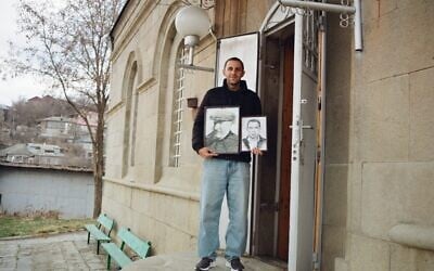 Beniamin Levishvili, 23, is the gabbai of the ancient synagogue in Akhaltsikhe, Georgia. His late father Simon and grandfather Ioseb Levishvili held the position before him. (Sofia Poznansky)