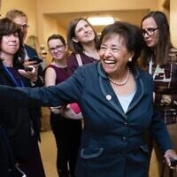 US Rep. Nita Lowey in the Capitol, October 16, 2019. (Tom Williams/CQ-Roll Call, Inc via Getty Images via JTA)