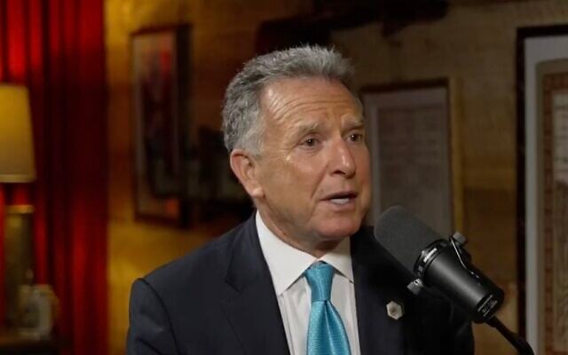 US special envoy to the Mideast Steve Witkoff is interviewed on Tucker Carlson's podcast on March 21, 2025. (Screen capture/X)