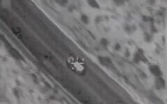Footage of an Israeli strike on a Hezbollah commander in south Lebanon, March 27, 2025 (Israel Defense Forces)