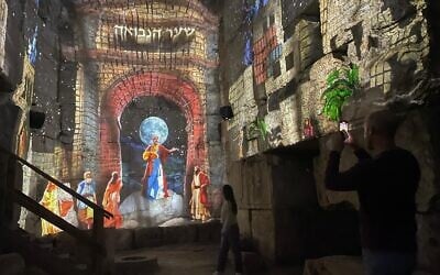 An archaeological site under Jerusalem’s Damascus Gate featuring a 2nd century CE Roman gate and plaza dating was opened to the public on February 26, 2025. (Rossella Tercatin/Times of Israel)