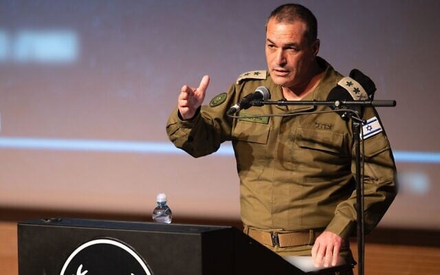 IDF Chief of Staff Lt. Gen. Eyal Zamir speaks to officers during a conference on March 10, 2025. (Israel Defense Forces) IDF Chief of Staff Lt. Gen. Eyal Zamir speaks to officers during a conference on March 10, 2025. (Israel Defense Forces)