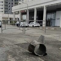 Part of a rocket in Rishon Lezion after Hamas fired rockets at central Israel on March 20, 2025 (used in accordance with Clause 27a of the Copyright Law)
